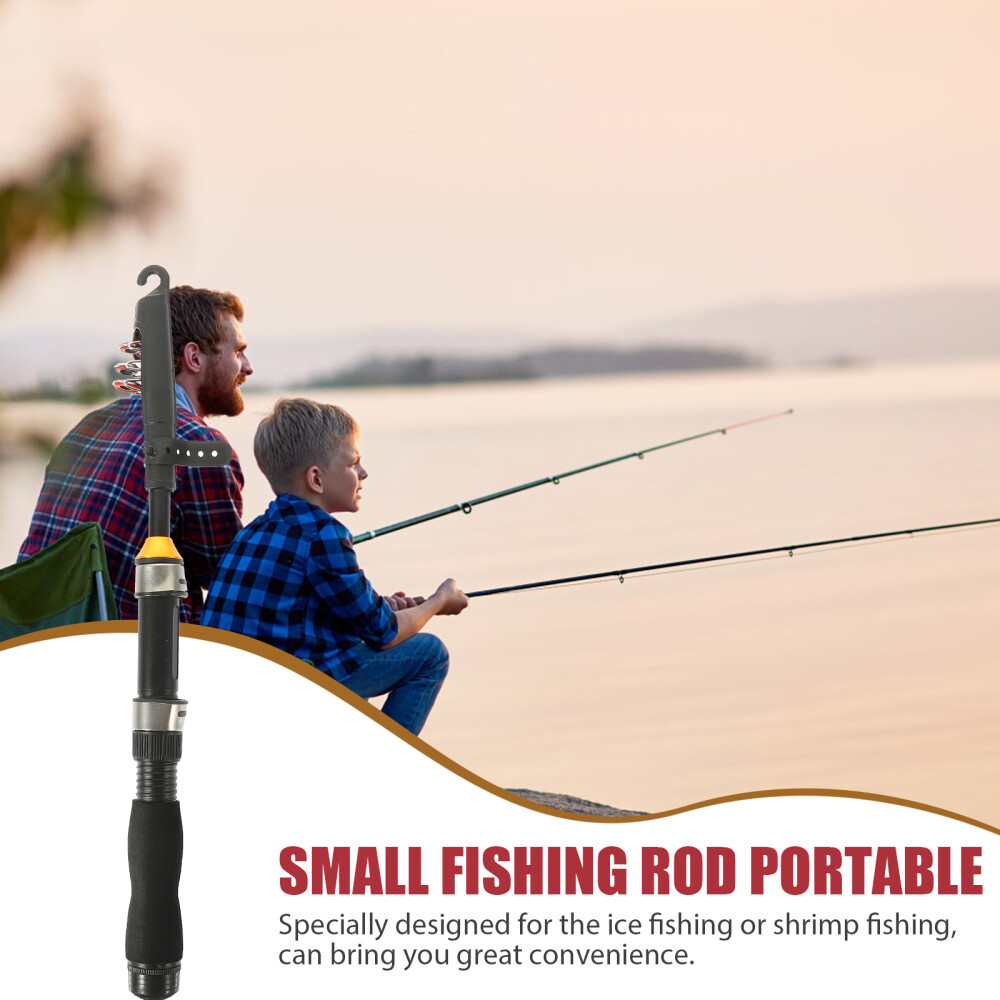 Small Fishing Rod Portable Black Fishing Pole Miniature Sea Fishing Rod