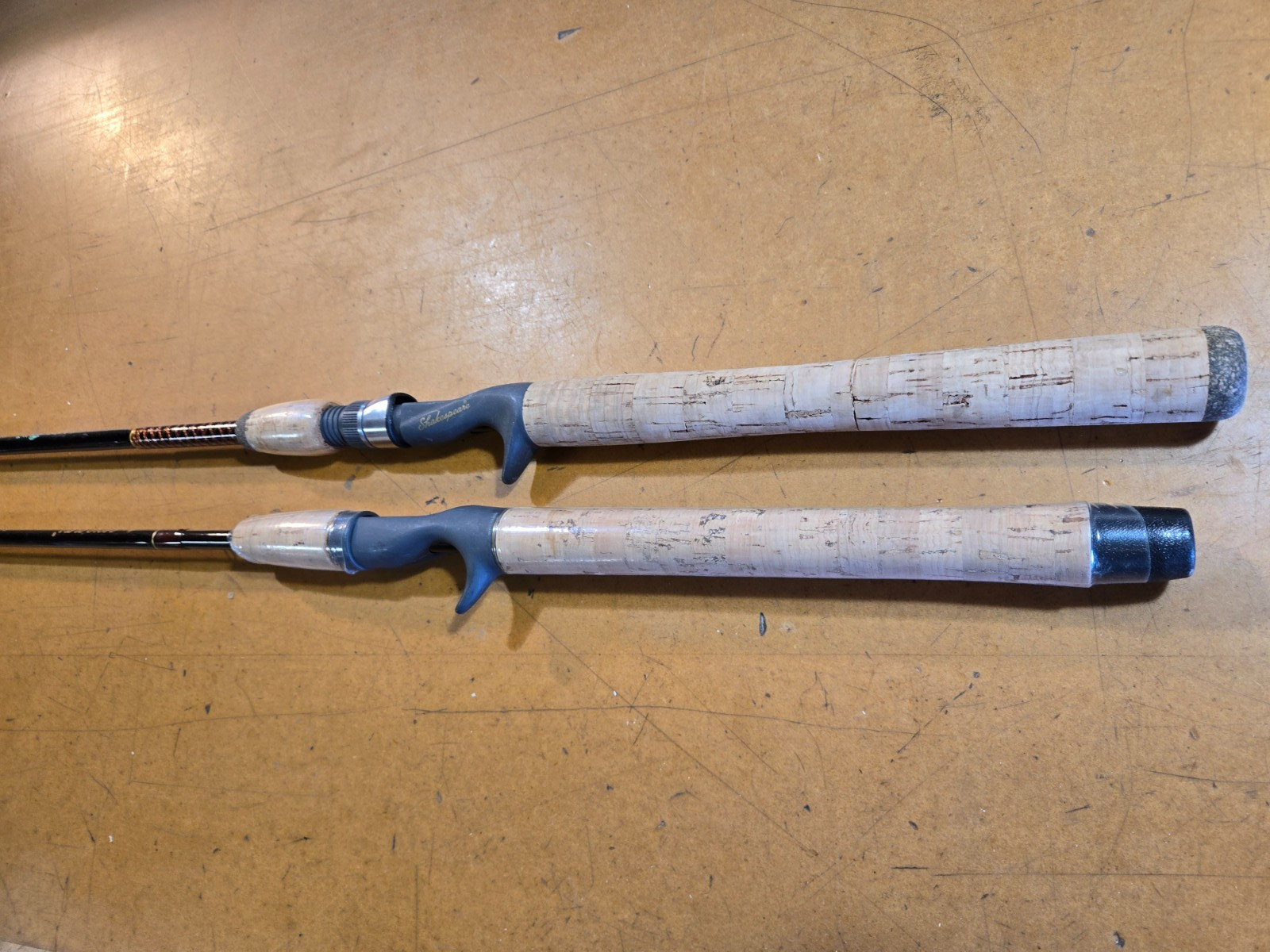 Two 6’6″ Graphite Casting Rods Shakespeare Ugly Stick & Eagle Claw Powerlight