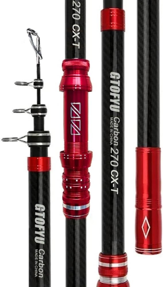 Telescopic Fishing Rod, Carbon Fiber Travel Surf Rod, Spinning Power Lure 2-9…