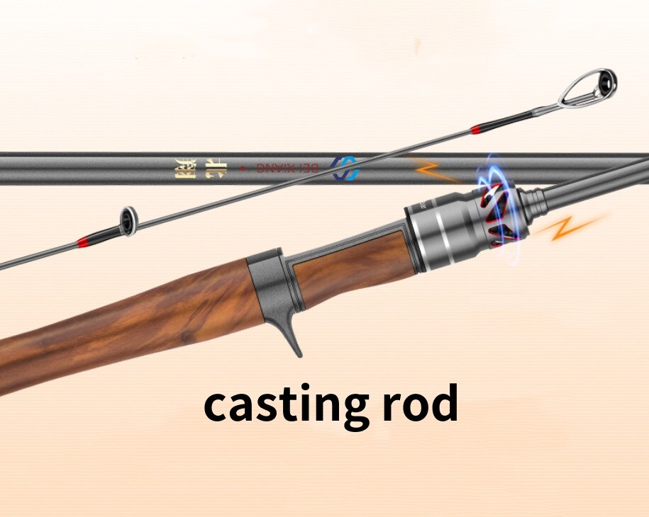 1.68M/1.8M Lure Carbon Fiber Fishing Rod Ultra Light Spinning Casting Rods Pole