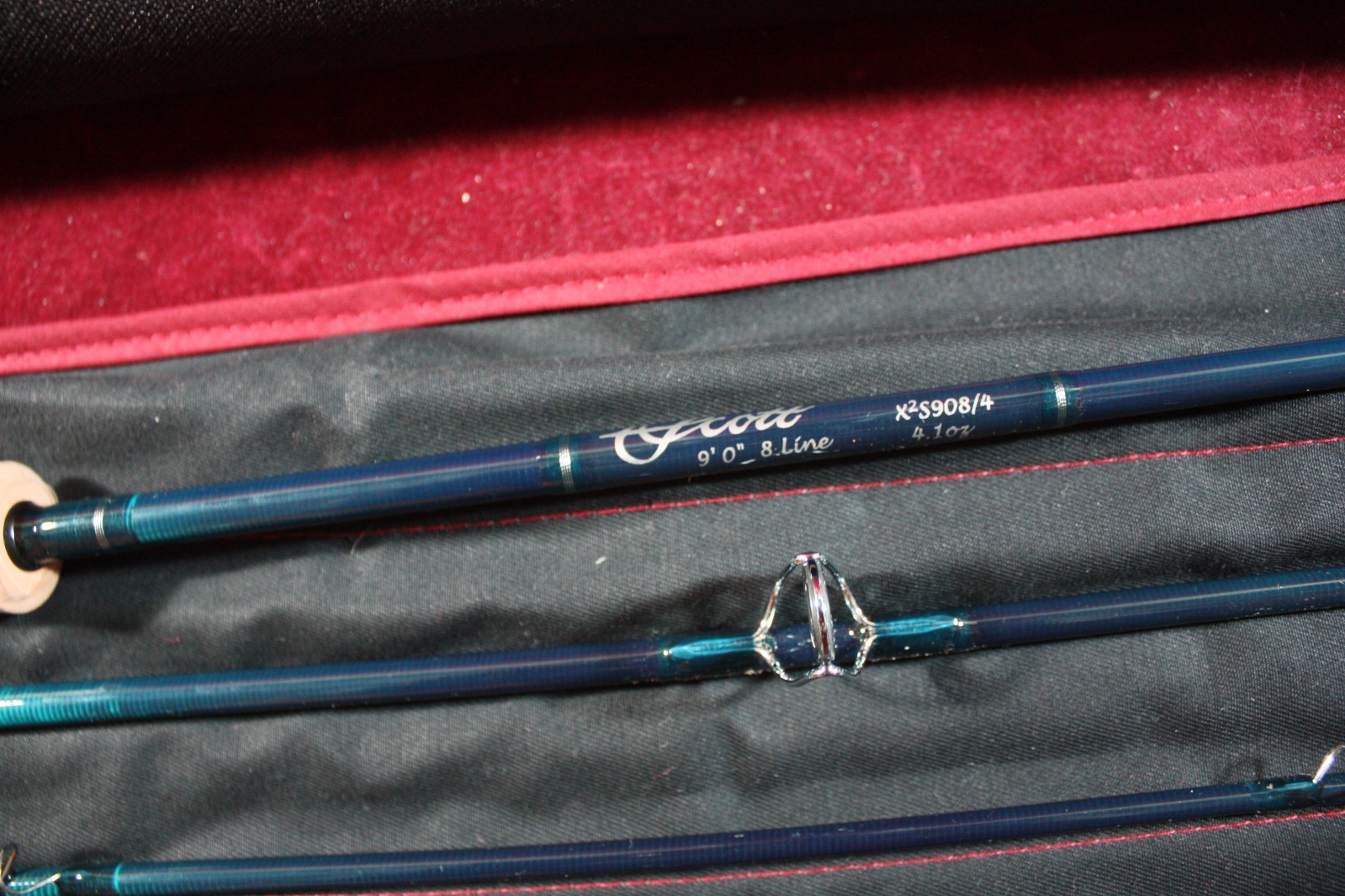 * SCOTT FLY RODS SALT WATER X2S 8WT 9′ FLY ROD X2S908/4 PIECE & CASE MINT NOS *