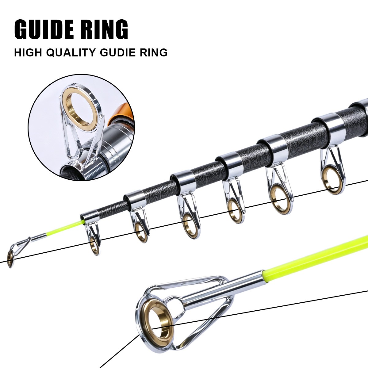 Carbon Fiber Fishing Rod Portable Spinning Pole Telescopic Fishing Rod Saltwater