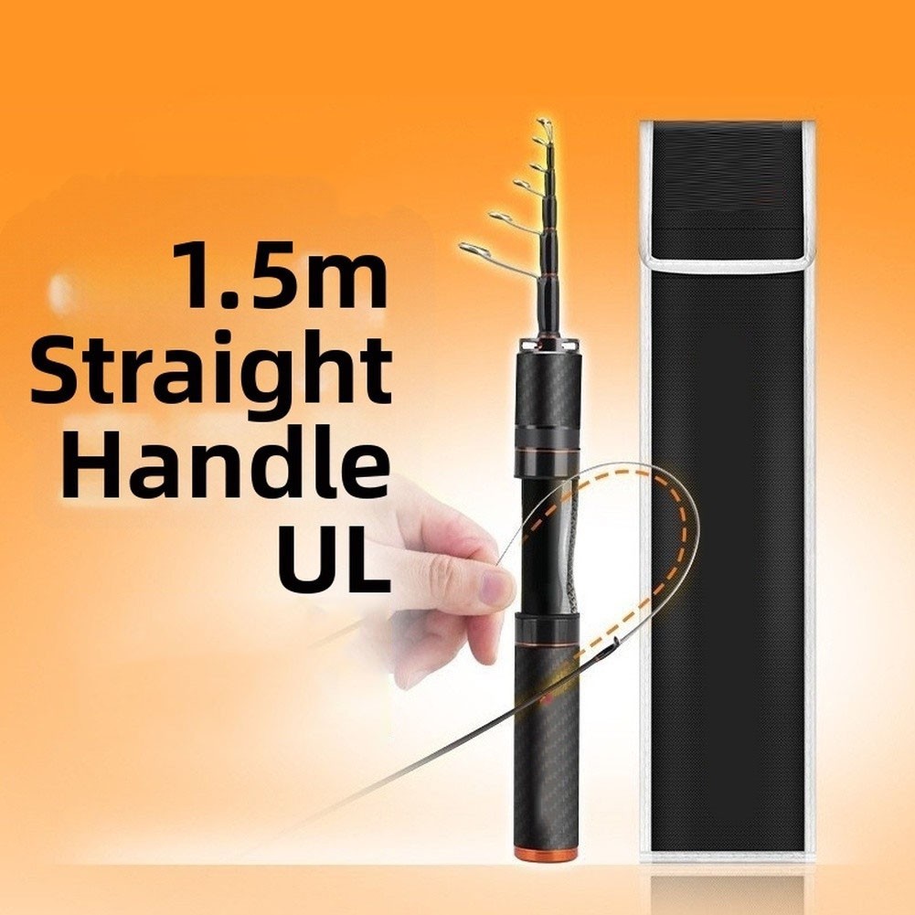 Portable Carbon Fiber Rod UL Light 1.5m 1.68m for Stream and River Use