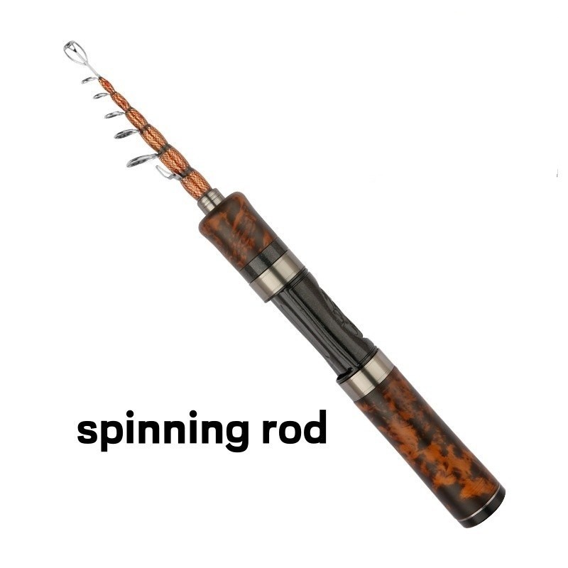 Spinning Rod 5ft 6ft Telescopic Rod Carbon Fast Travel Trout Rod Casting