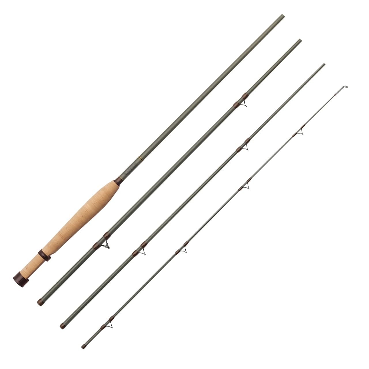 TIEMCO Euphlex Glassmaster 703-4 Fly Fishing Rod 4pc Pumpkin Grip