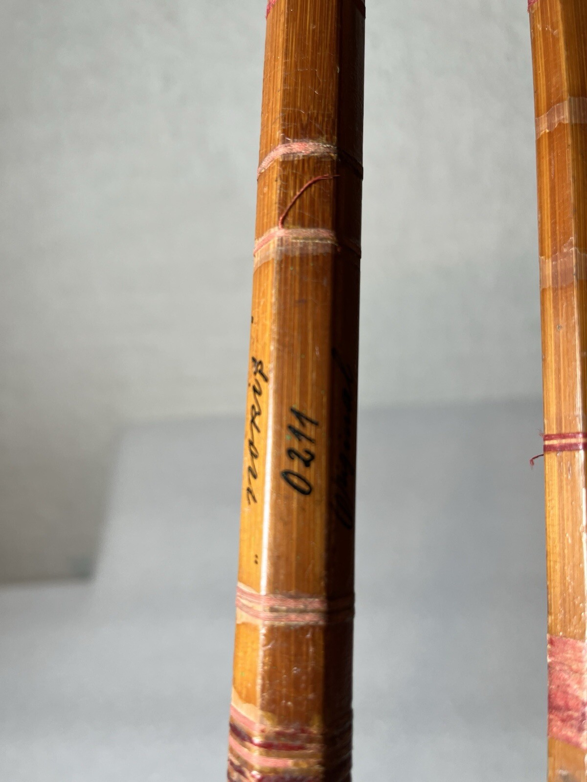 Vintage Noris Original 0211 Wood Fishing Pole 3 Sections 5’ Each Total 14’ 7”