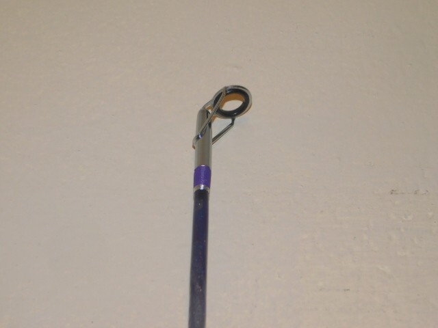 CUSTOM SPINNING ROD 7 FT 20-40 LB PURPLE PEARL MARBLE NEW