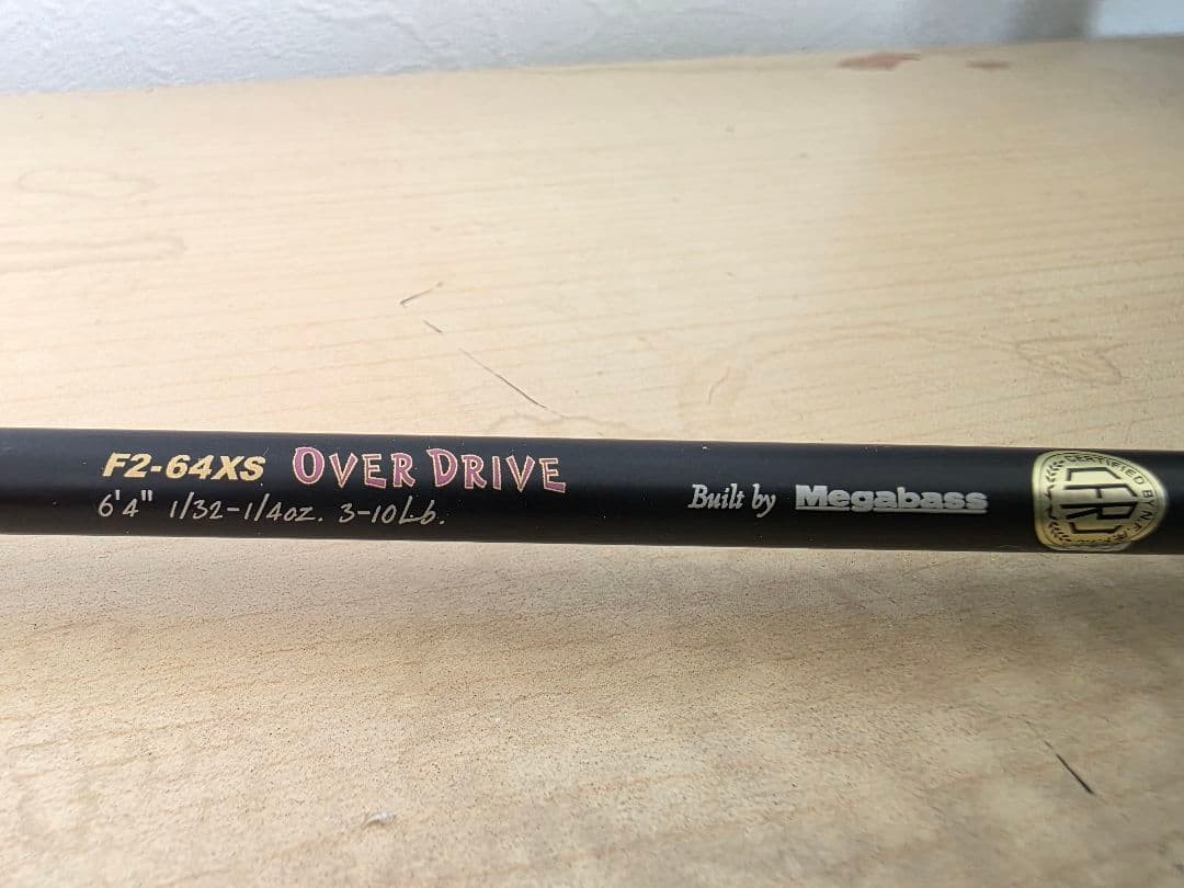 Megabass F2-64XS Over Drive Casting Rod 6’4″ 1/32-1/4oz Used