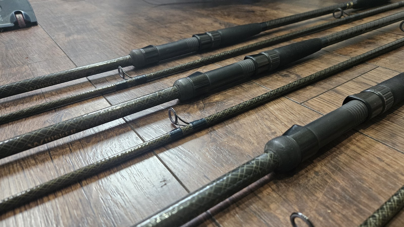 3x Daiwa Kevin Nash 12ft 2lbs WKN Whisker Dictator Carp Rods