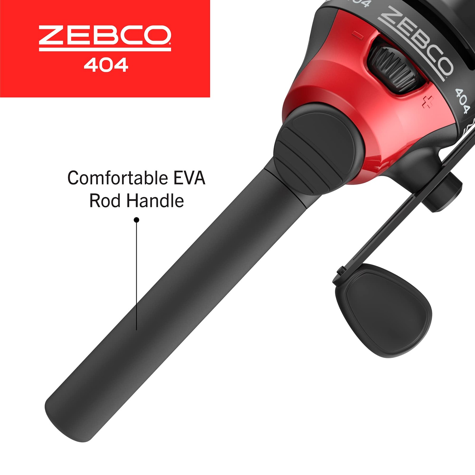 Zebco 404 Spincast Reel & Fishing Rod Combo, 6ft 2-Piece Pole