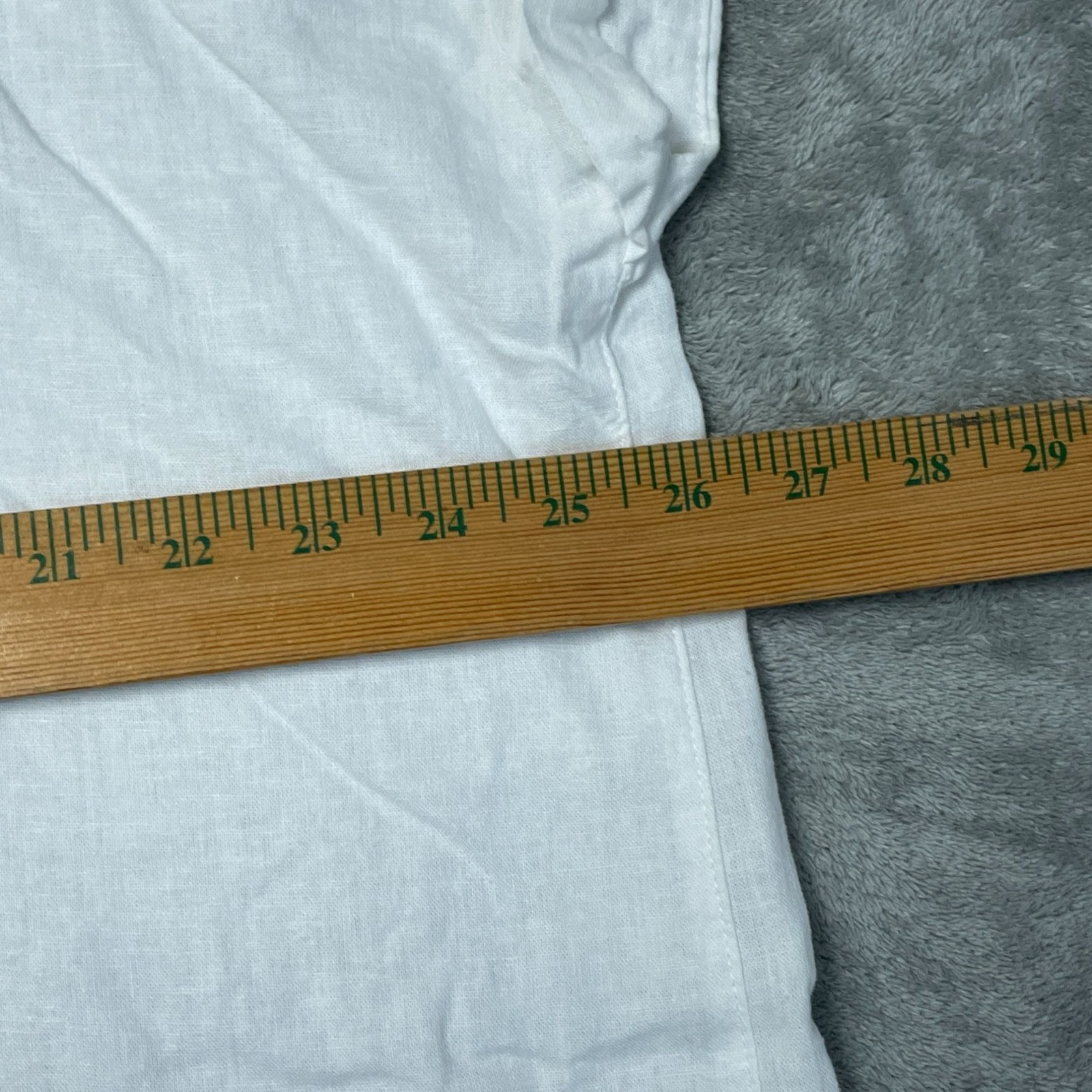 NWT Orvis Women’s XXL White Linen Rayon Button-Down Shirt Short Sleeve i2121