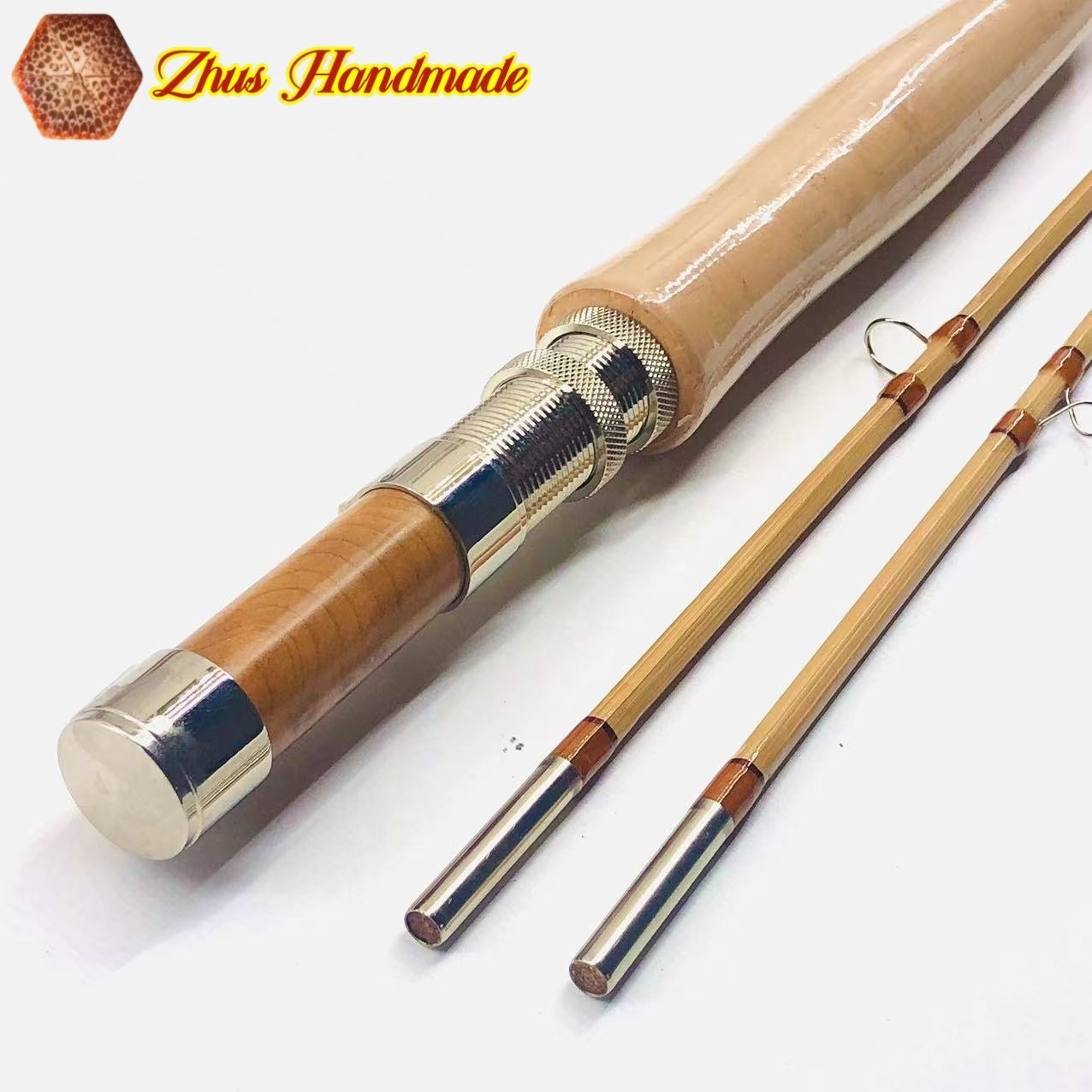 Handmade Bamboo Fly Rods 7’6″5 wt/Vintage Cane Fly Fishing Rods Green Product