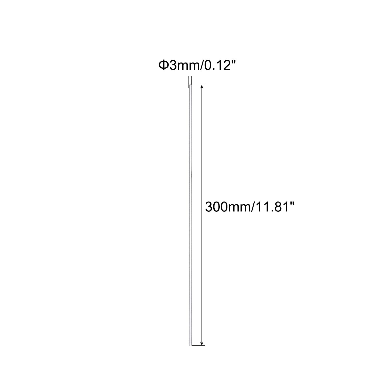 MECCANIXITY Acrylic Round Rod,3mm Diameter 12-inch Length,Clear,Solid Plastic…