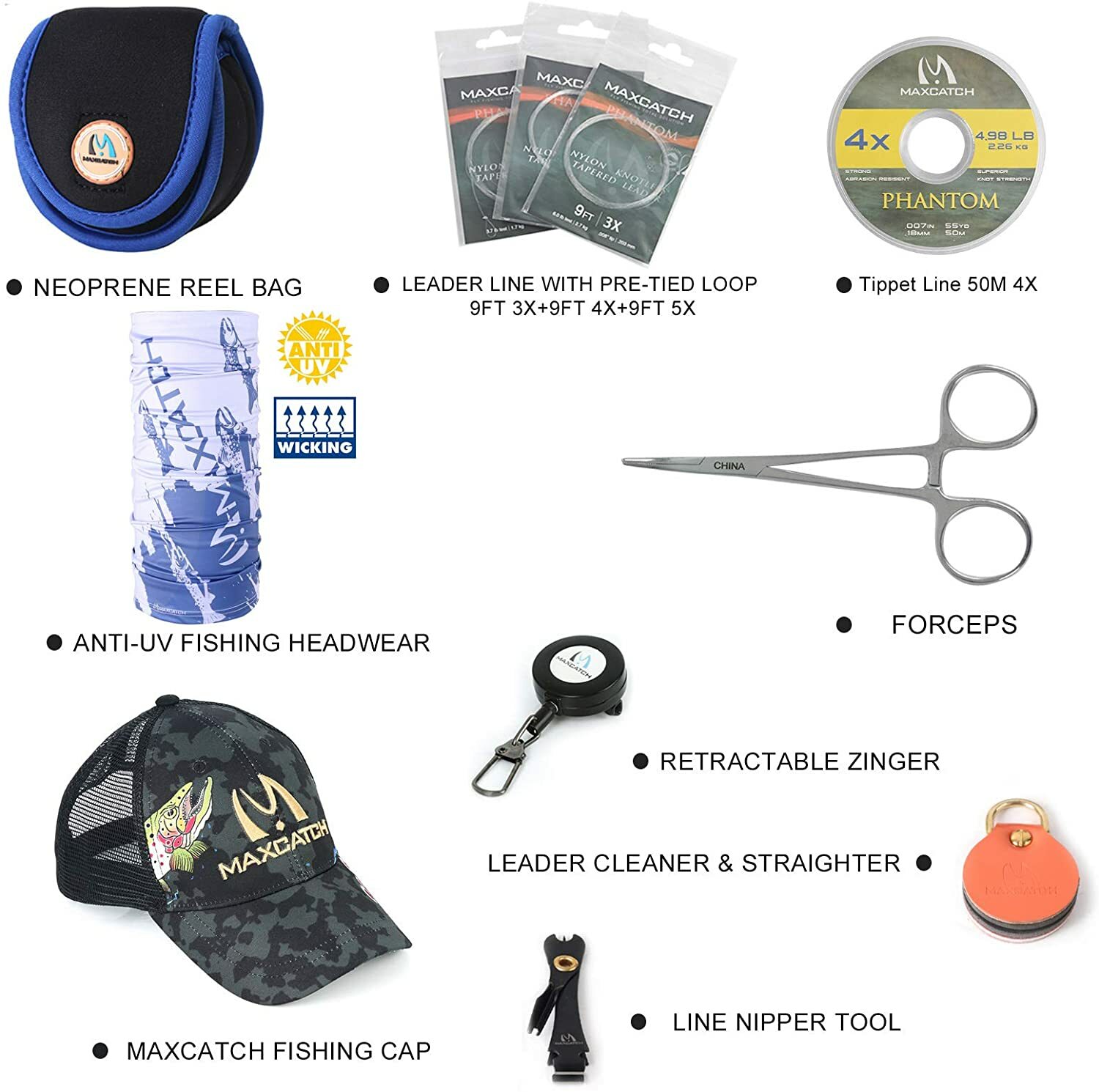 Amigo 4/5/6/7/8wt 9ft Fast Action Fly Fishing Rod and Reel Combo Kit