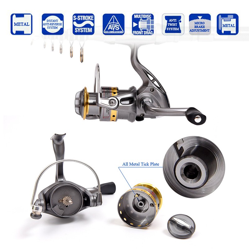 Telescopic Fishing Rod Reel Combo Full Kit Carbon Fiber Rod Pole+Line&Bag 7.9ft