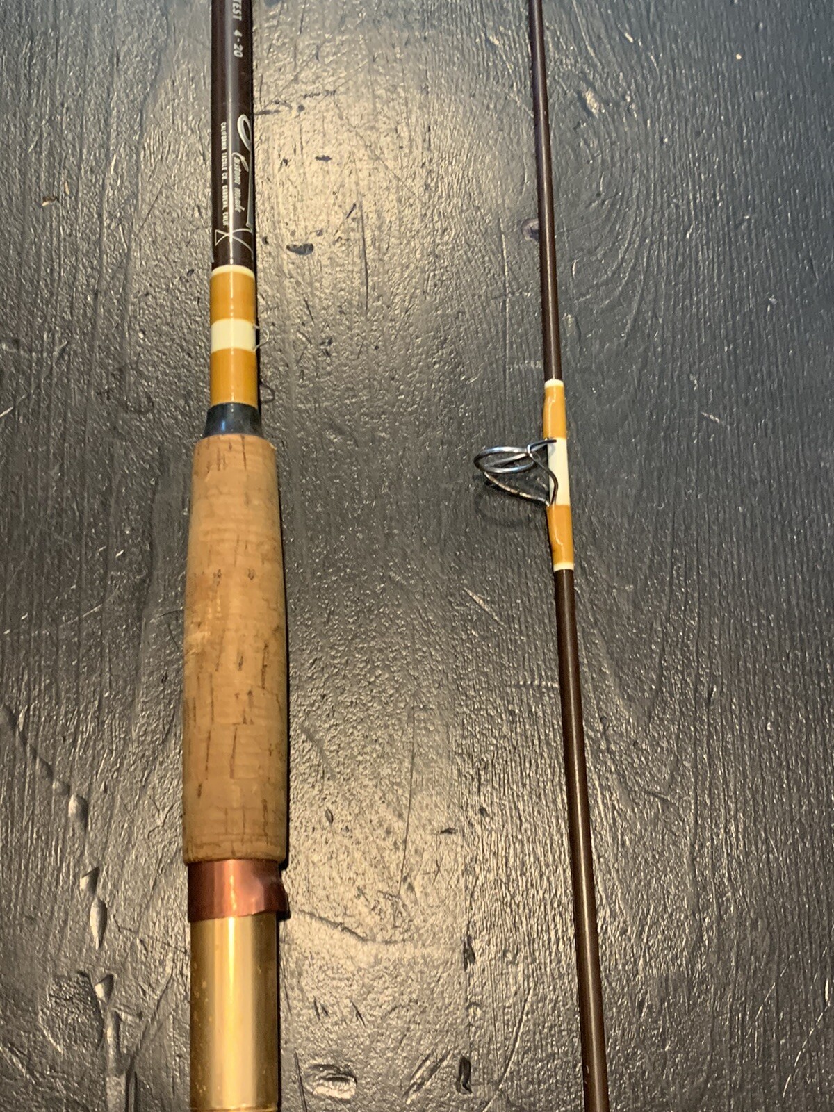 Vintage SABRE Custom Made Nypoxy SH 191 8 1/2′ Surf Spinning Rod 2 Pc RARE!!