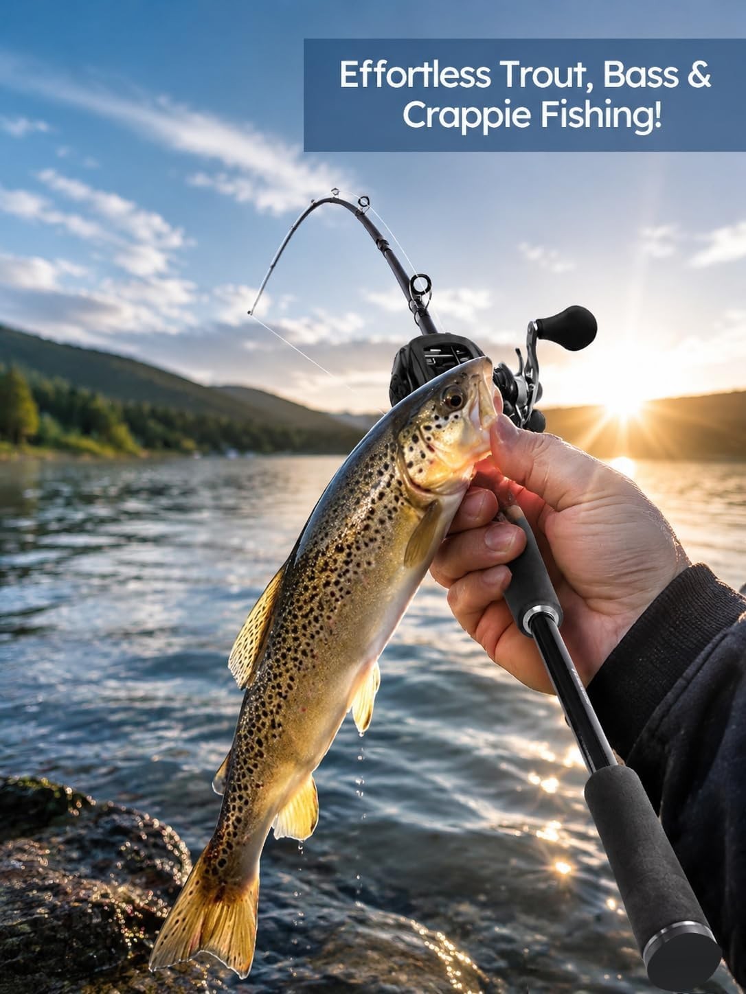 Travel-Ready 2-Piece Carbon Fishing Rod – Ideal for Surf & Walleye Fishing