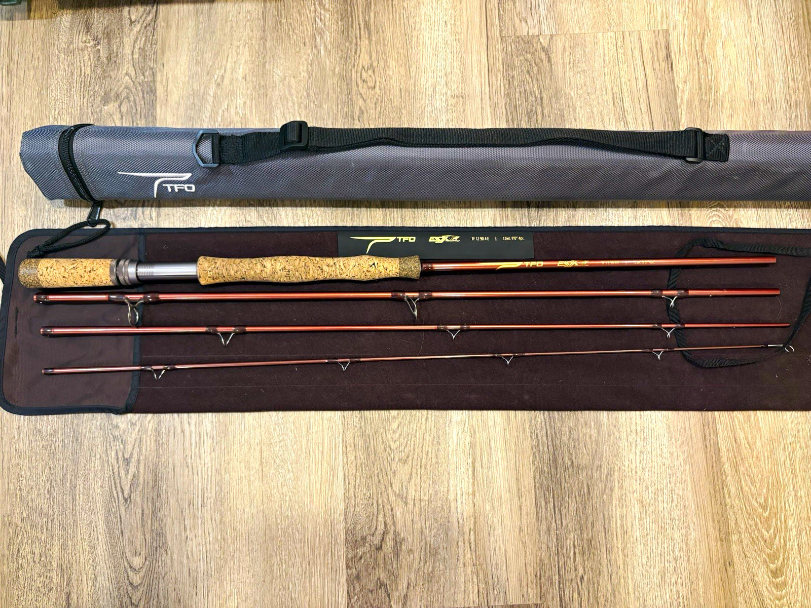 TFO ESOX Fly Rod 9ft 12wt 4pc w/ Rod Sock & Tube