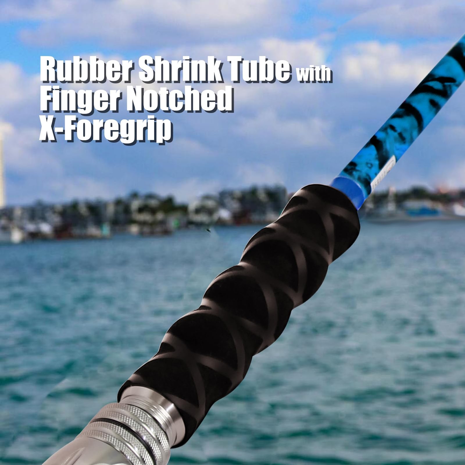 2-Piece Boat Conventional Fishing Rod Portable Spinning/Casting Rod Carbon Fi…