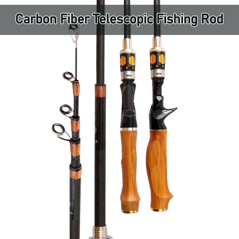 1.8-2.7M Fishing Rod for Casting/Spinning Reel Carbon Fiber Ultra-Light Pole New