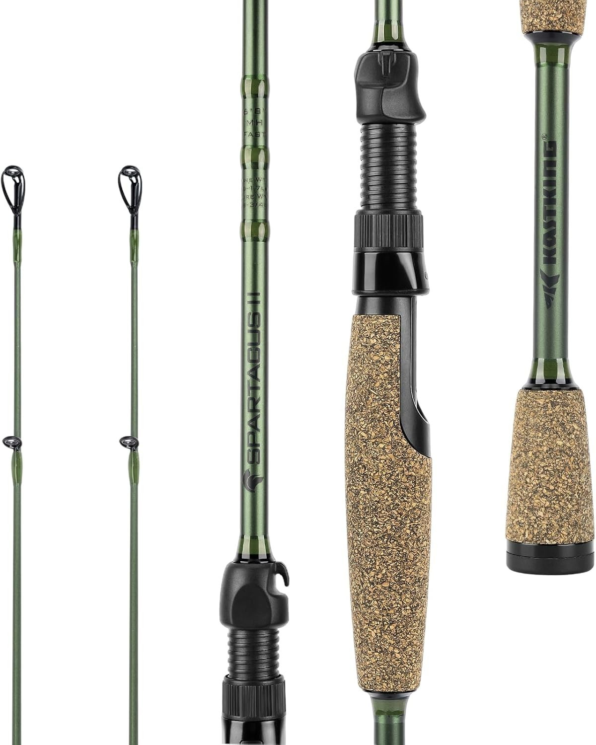Spartacus II 2-Piece Spinning Rod – 87” with PTS, Extra Tip – High Performance