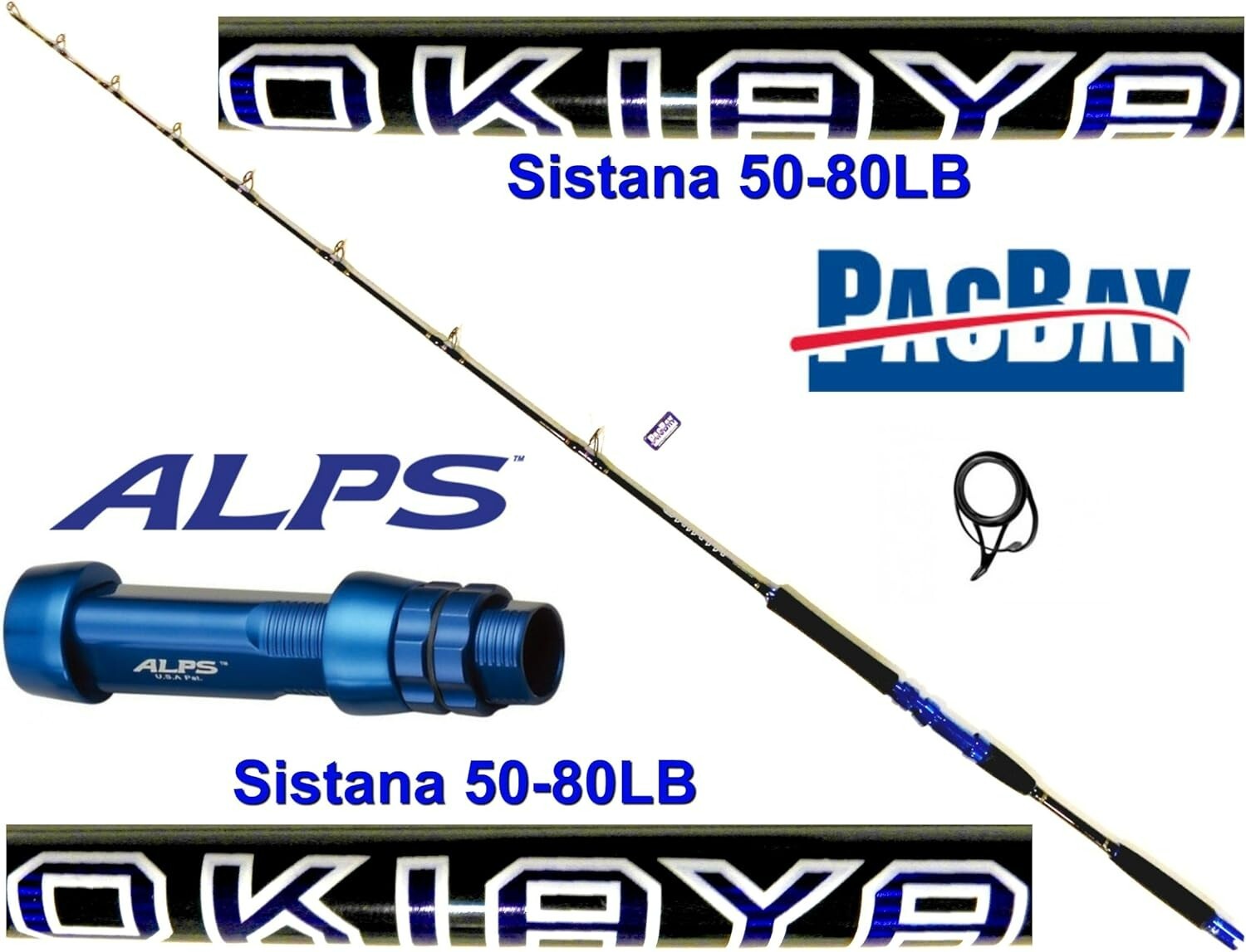 OKIAYA CARBON “SISTANA 50-80LB JIGGING SERIES” TOURNAMENT RODS (6 Foot Rod)