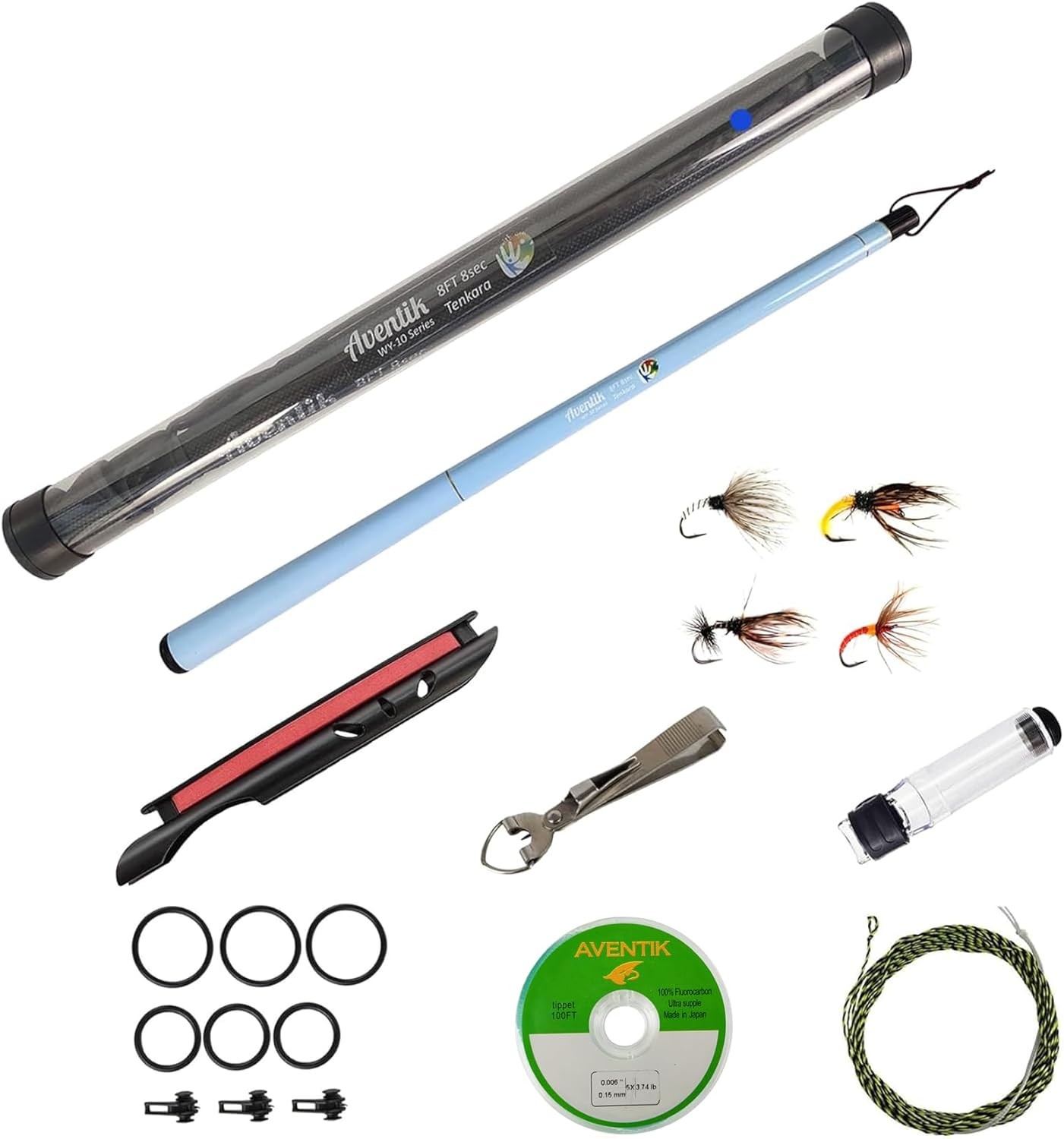 Aventik FreshStart Tenkara Rod in 7ft/8ft Complete Beginner Tenkara Rod Kit 24T