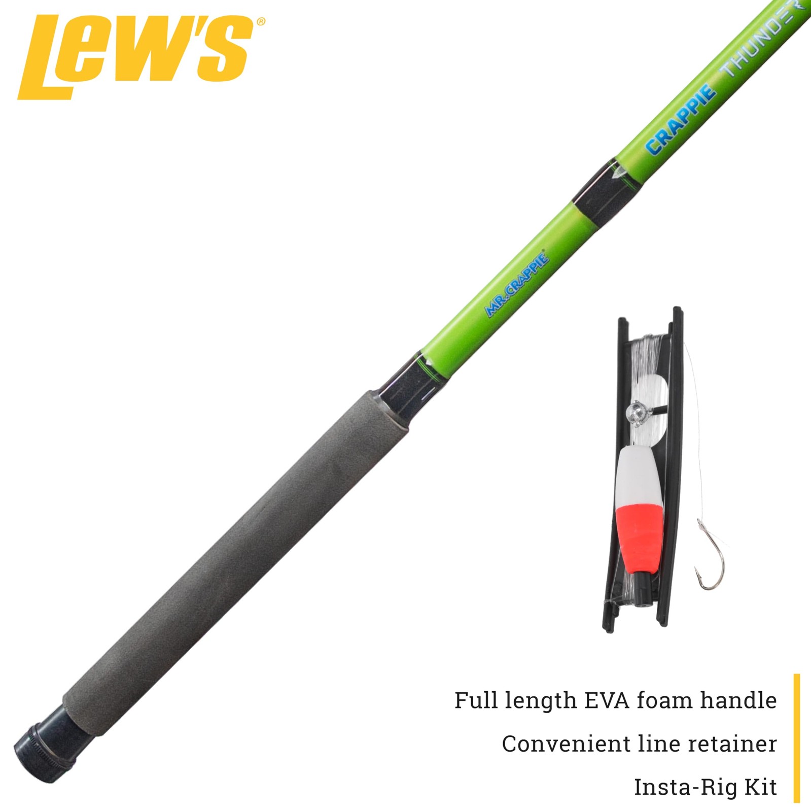 Lew’S Lews Crappie Thunder Telescopic Rod 12-Foot 4-Piece Fishing Rod Light