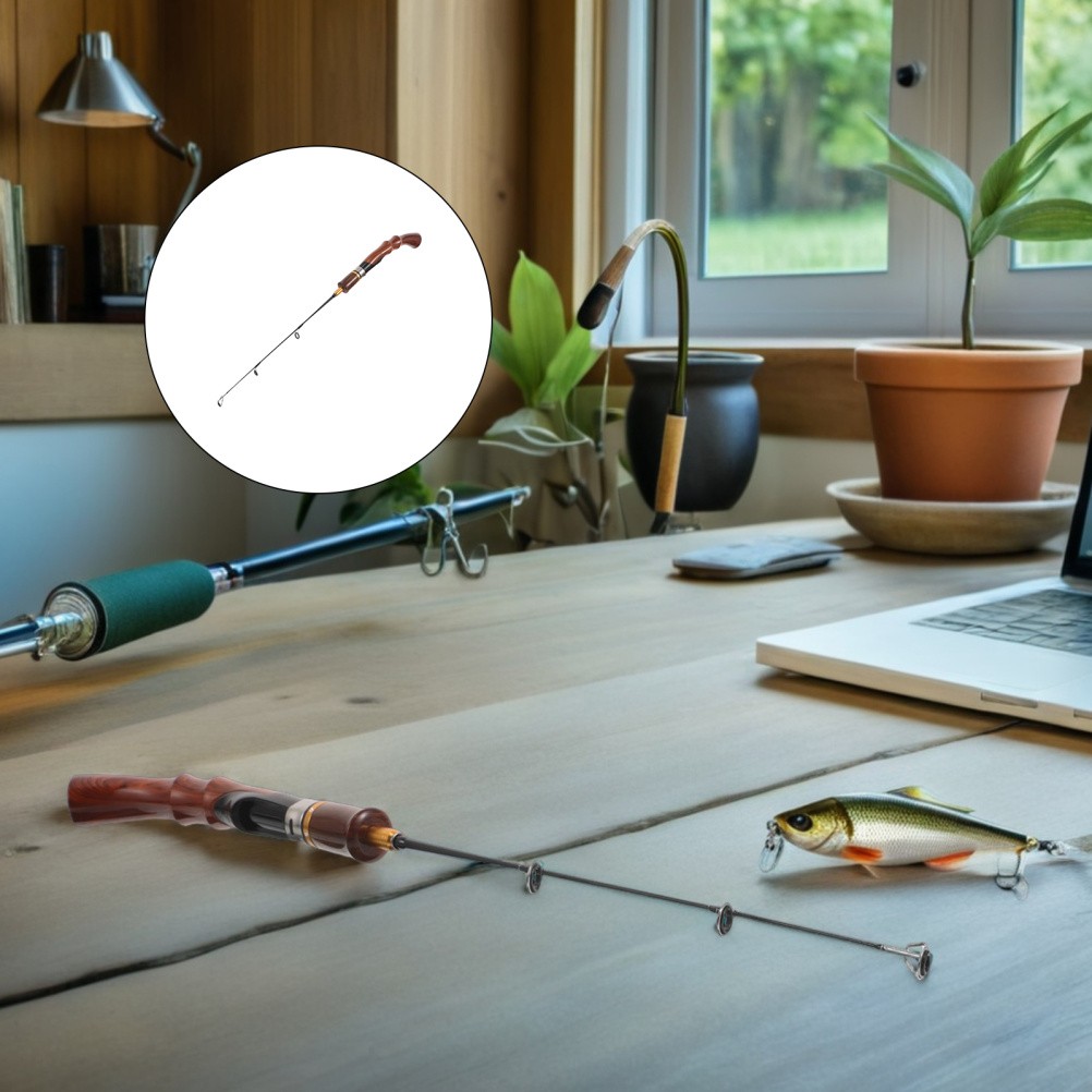 Winter Outdoor Fishing Rod Lures Small Pole Ice Handle Cold Weather