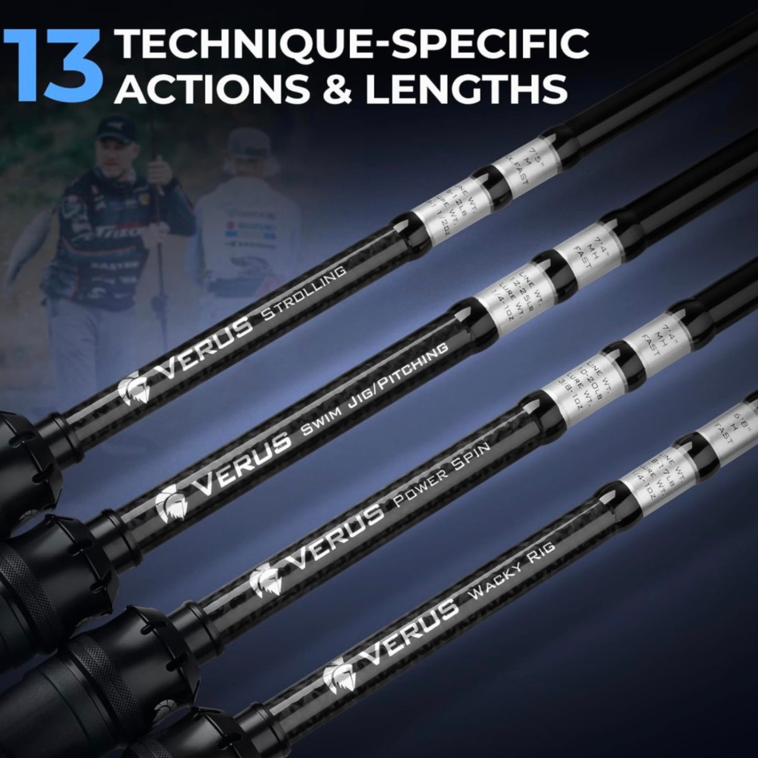 KastKing Verus 7ft Medium Fast Casting Rod Twin Tip IM6 Bass Fishing EVA