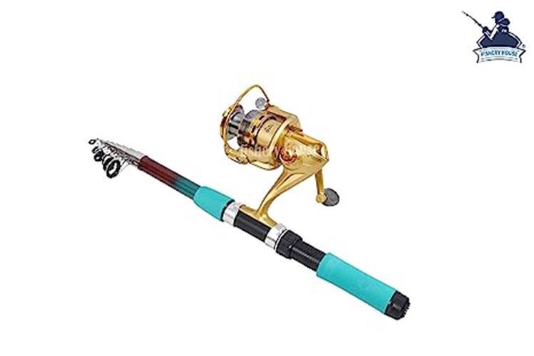 FISHERY HOUSE Microfiber Fishing Rod & Reel Set (240 cm Green) + Free Shipping