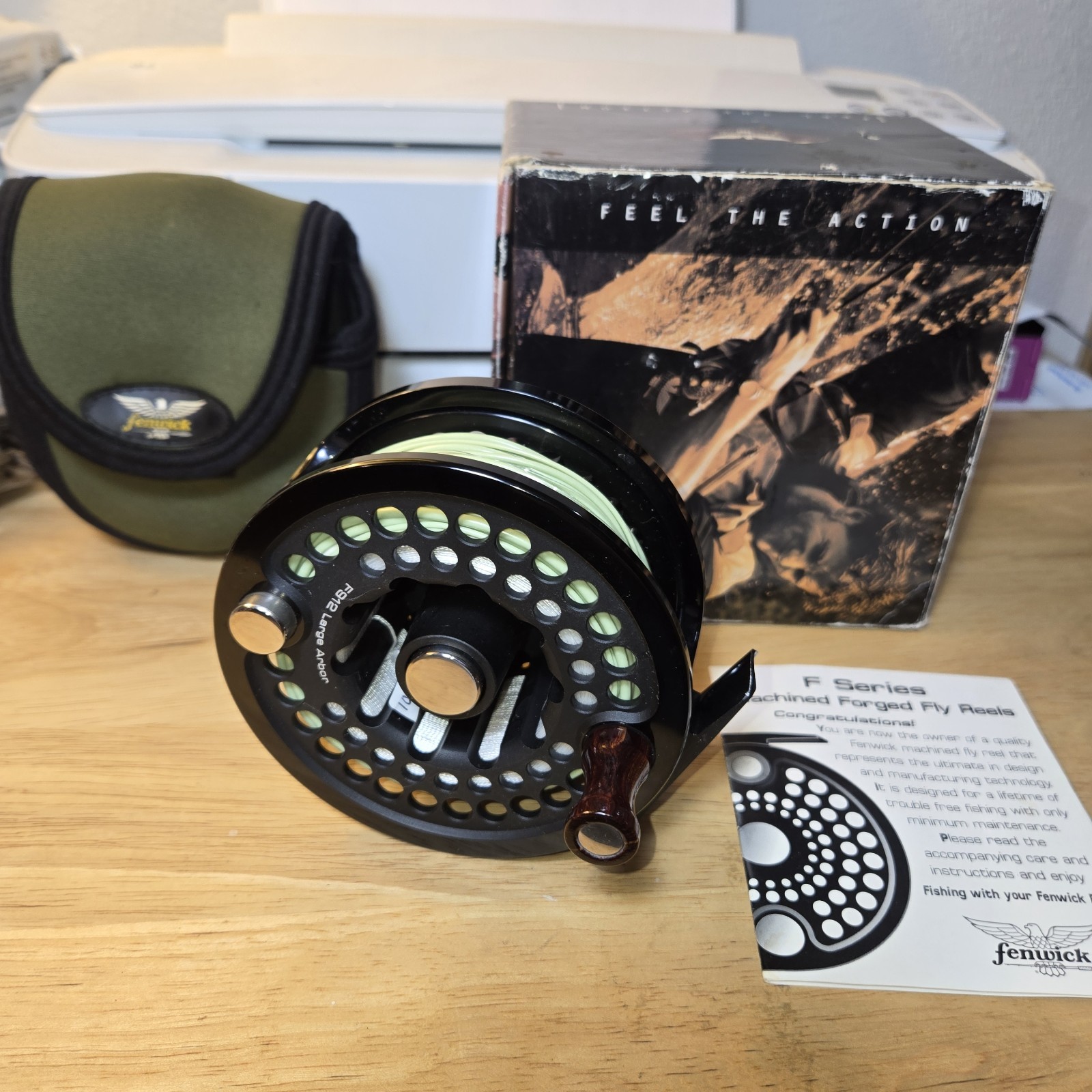 Fenwick F912LA Fly reel and Fenwick Fenglass FL 108-12 F 2 pc Fly Rod