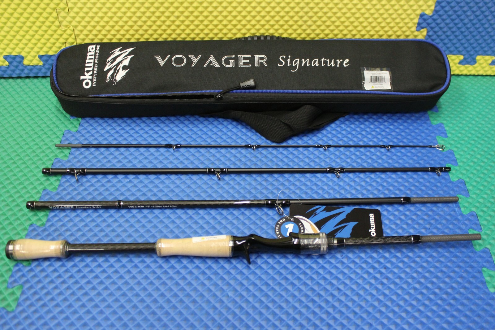 Okuma Voyager Signature Freshwater Rod 7′ 5″ Heavy 4-Pc W/Soft Case VSS-C-754H
