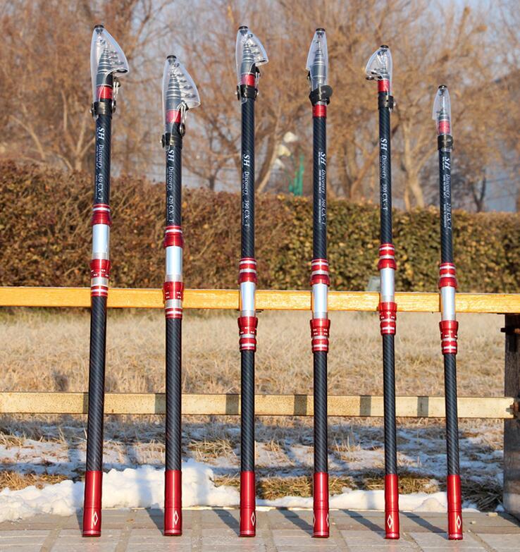 Telescopic Fishing Rod Trout Travel Rock Rod High Carbon Fiber 2.7M 3M 3.6M 4.5M