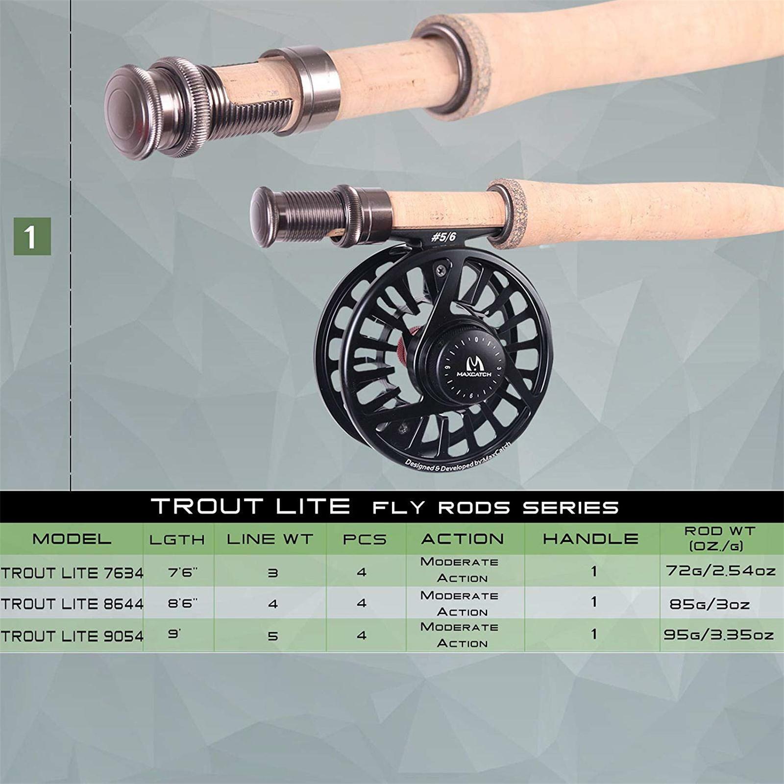 Maxcatch Trout Lite Fly Fishing Rod 3/4/5wt IM12 Carbon For the trout angler