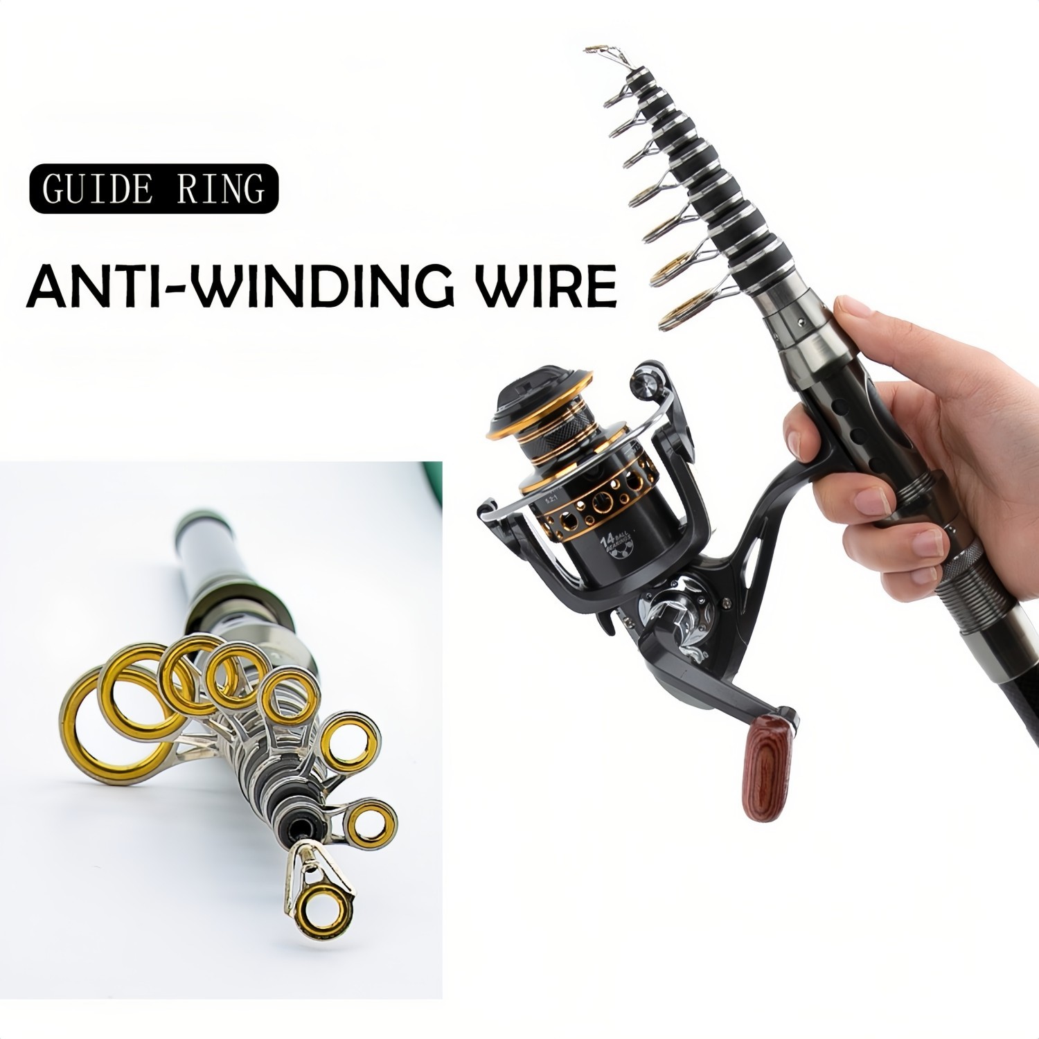 Telescopic Carbon Fiber Fishing Rod Pole Reel Combo Sea Saltwater Freshwater
