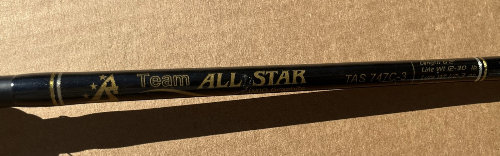 Vintage All Star IM 10 TAS 747C-3 12-30 Ln. wt. 1/2-3 oz. 6′ 2″ Fast Hvy. 3pc.