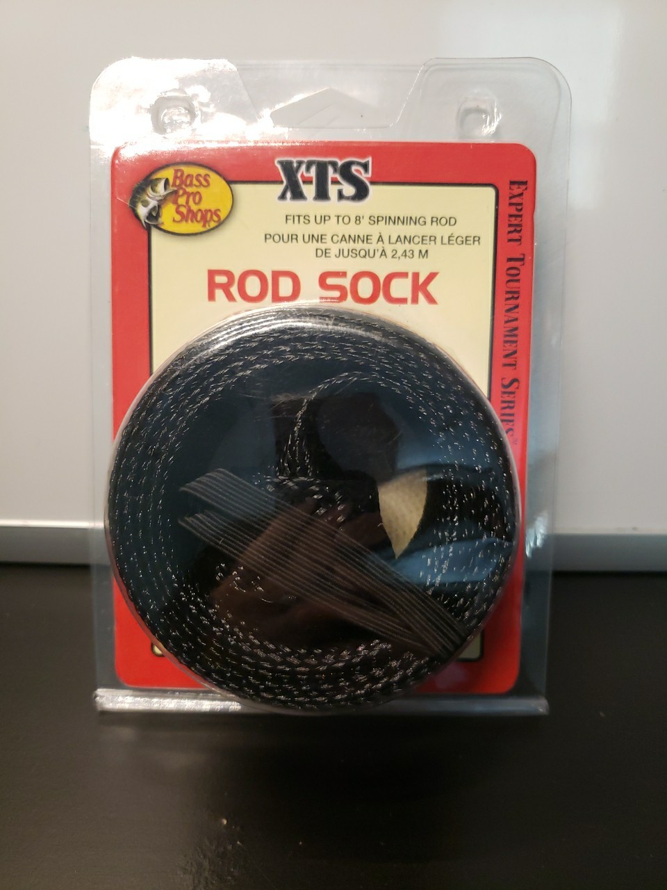 Bass Pro Shop XTS Rod Sock Black New Firs Up To 8′ Spinning Rod Read Descript