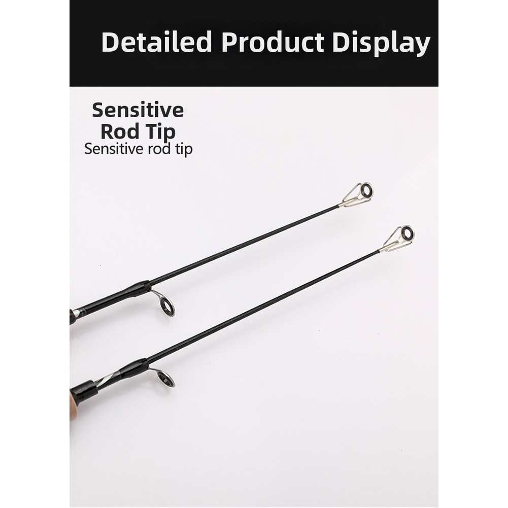 Telescopic Ice Fishing Pole 55cm 65cm 75cm Fiberglass with Grip Handle