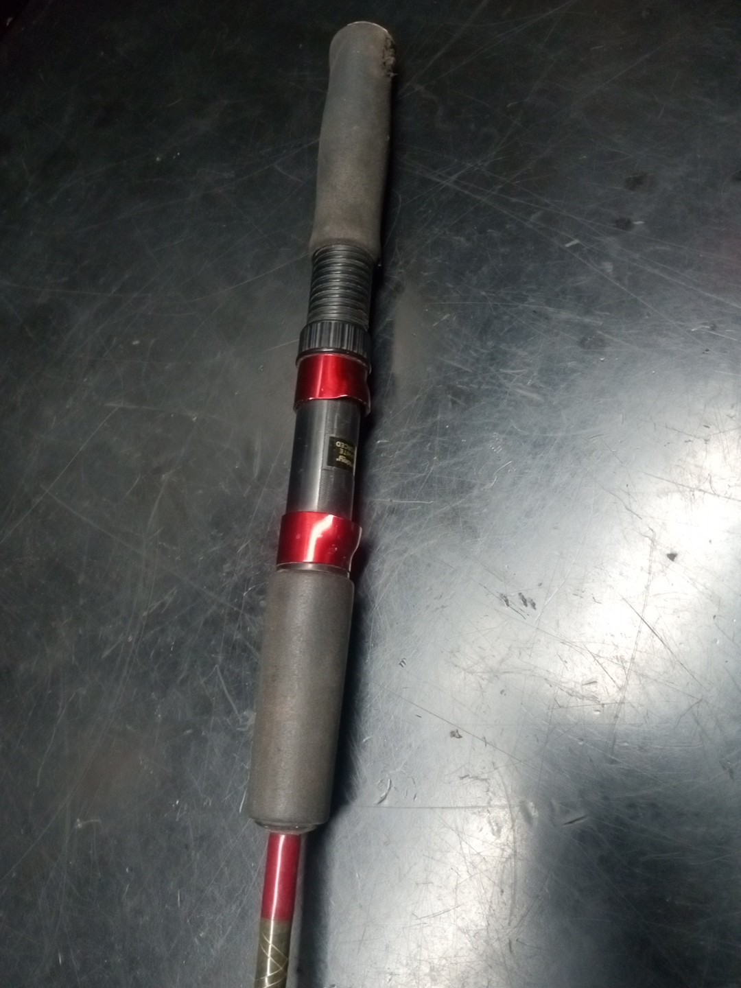Vintage Berkley Graphite Composite 5’6″ Spinning Rod 1pc Grey And Burgundy