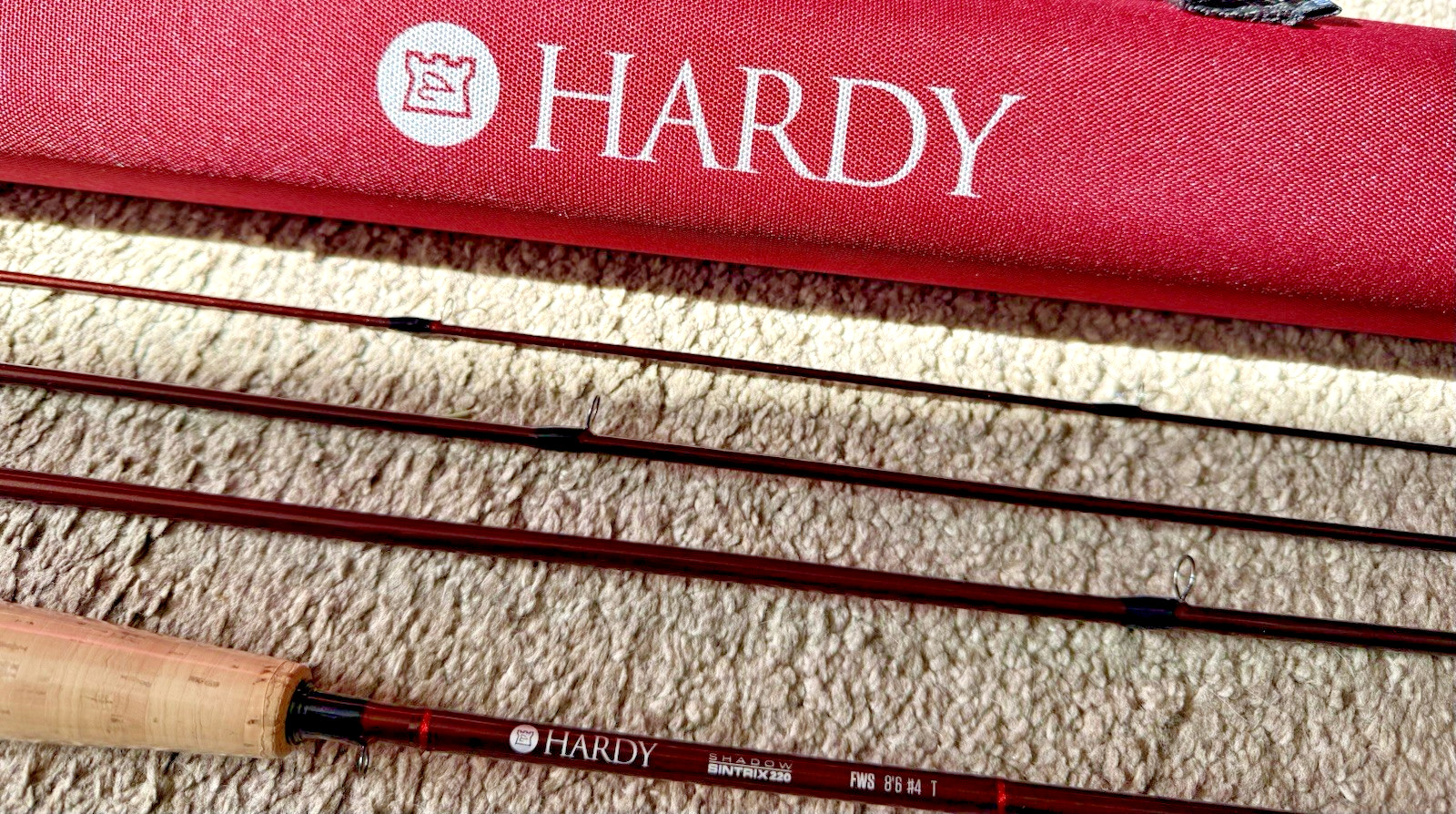 Hardy Shadow Sintrix 220 8 Foot 6 Inch #4 4 Piece Trout Fly Rod with Travel Tube