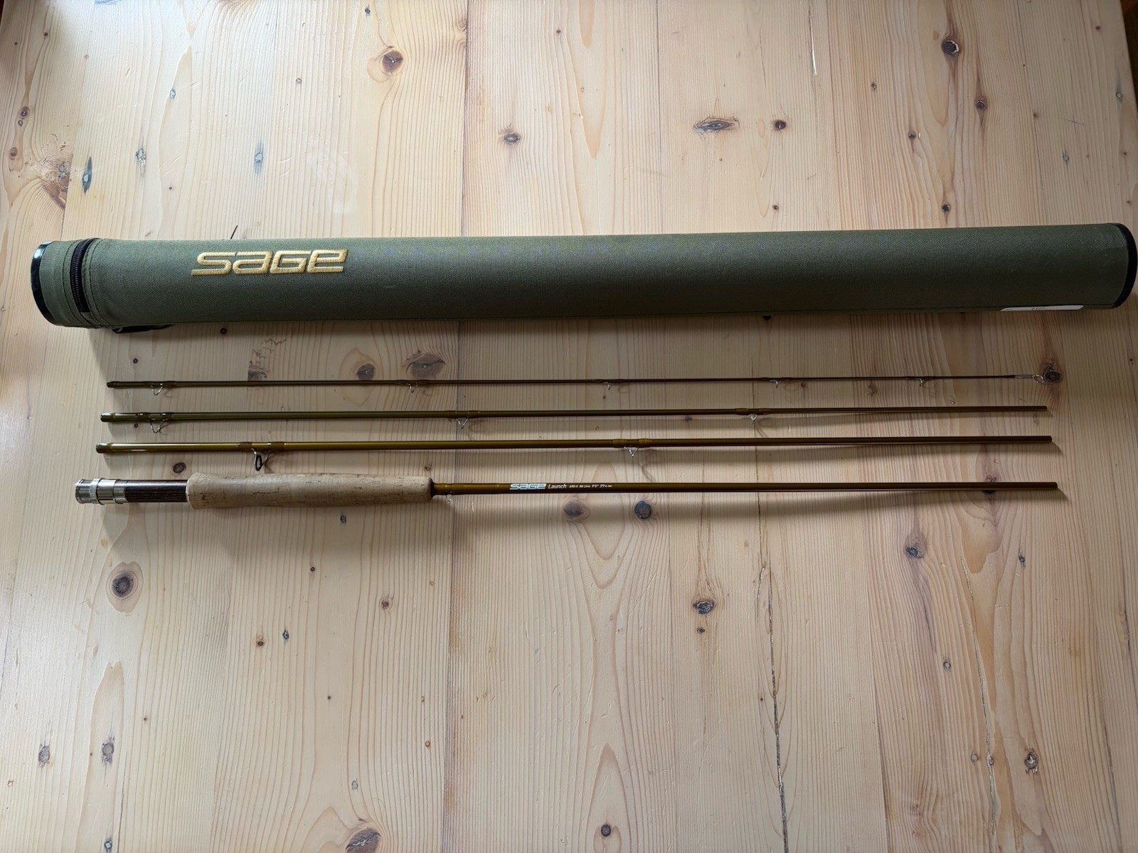 Sage Launch 690-4 Fly Fishing Rod. 9’ 6 Wt. W/ Tube.