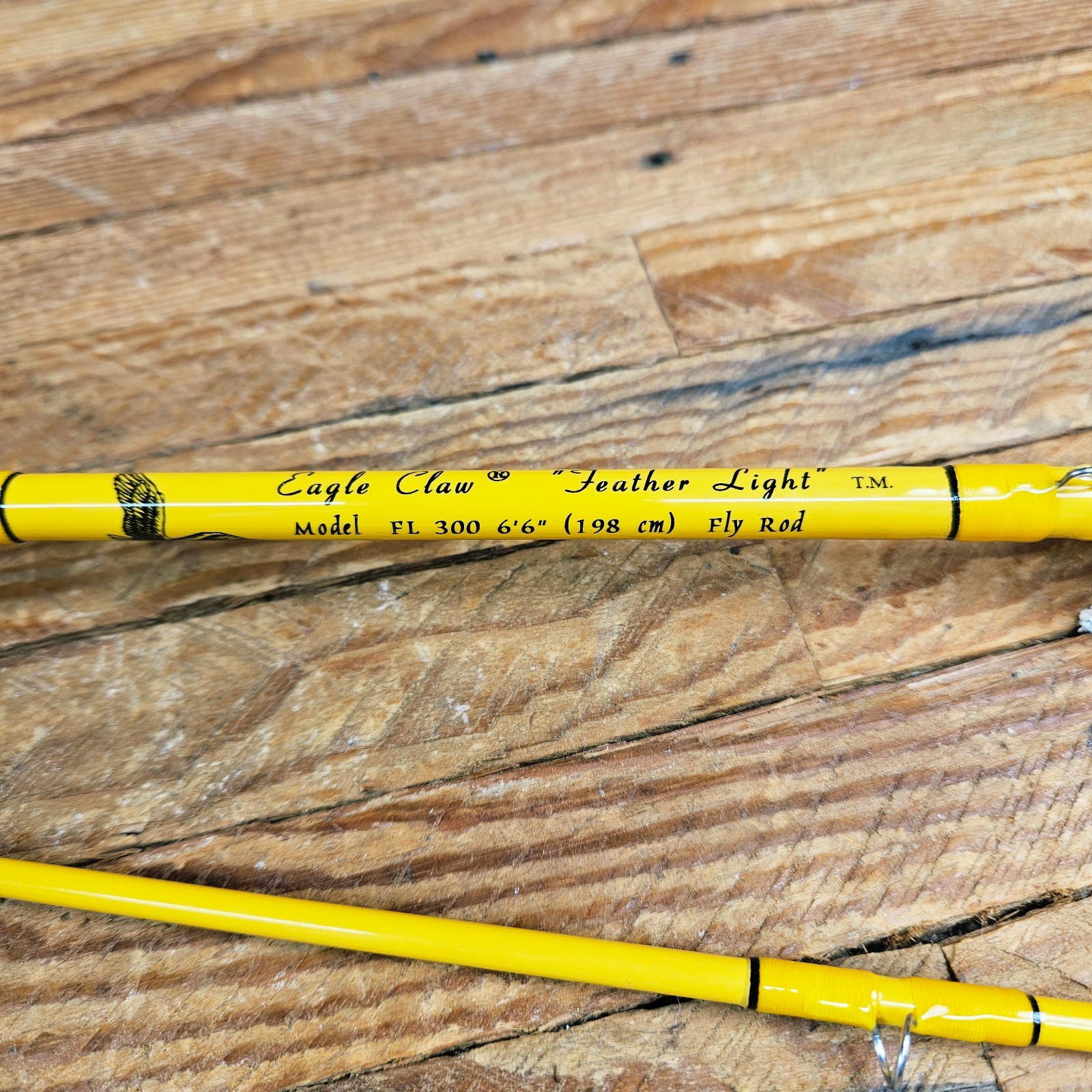 New Vintage Eagle Claw Feather Light 6′ 6″ Fly Rod FL 300-66 Wright & McGill Co