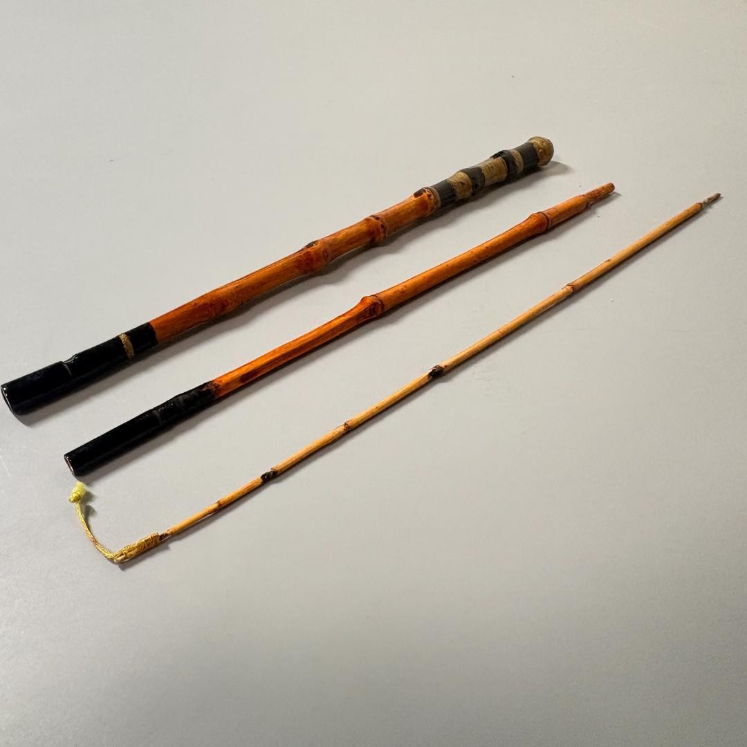 Bamboo Japanese Takano Rod 3-Piece 50cm Accessory Model for Fishing Used