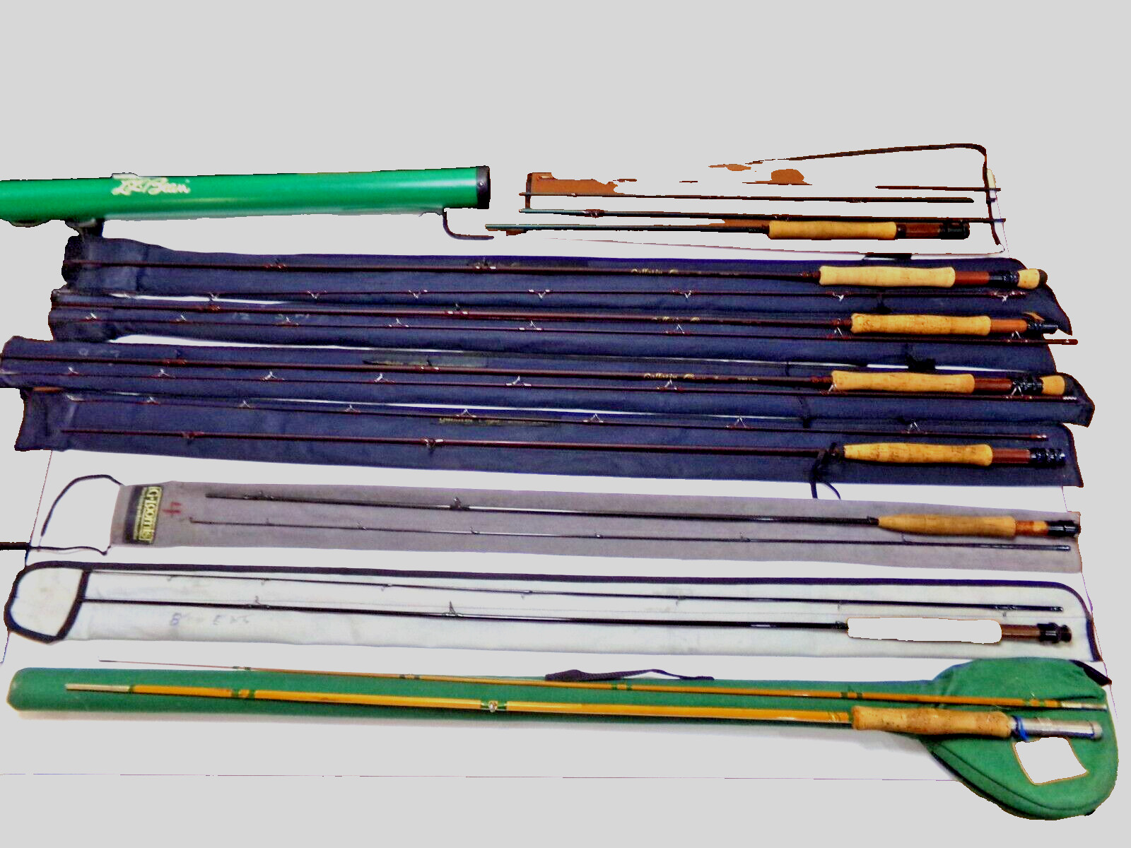 Vintage Varied Fly Rods: Gallatin Onyx Premiere; Montaque; L.L. Bean, and more.