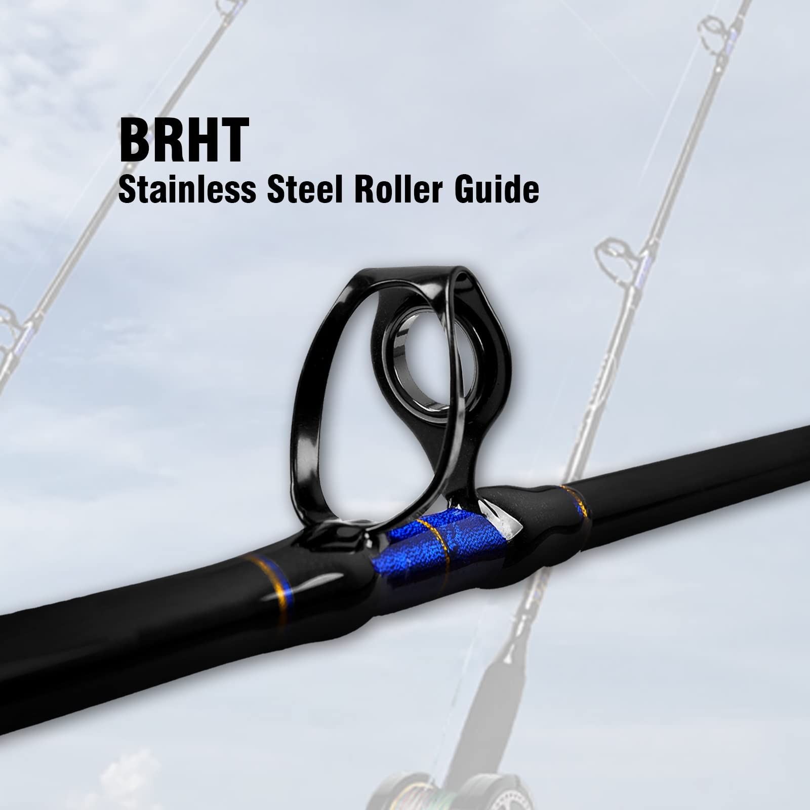 1-Piece Conventional Boat Rod Saltwater Offshore Graphite Spinning Fishing Ro…