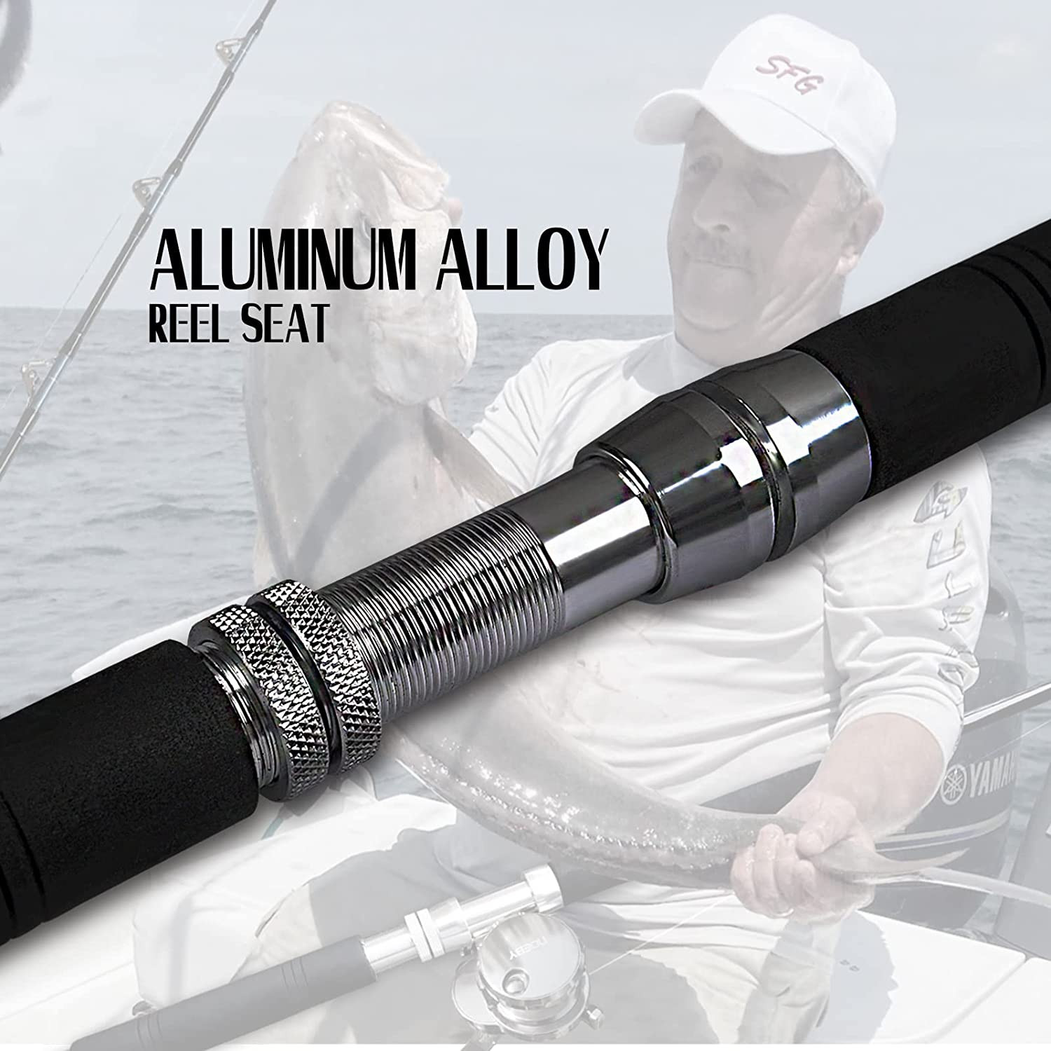 Saltwater Offshore Heavy Trolling Rod Big Game Boat Fishing Pole Straight/Bent