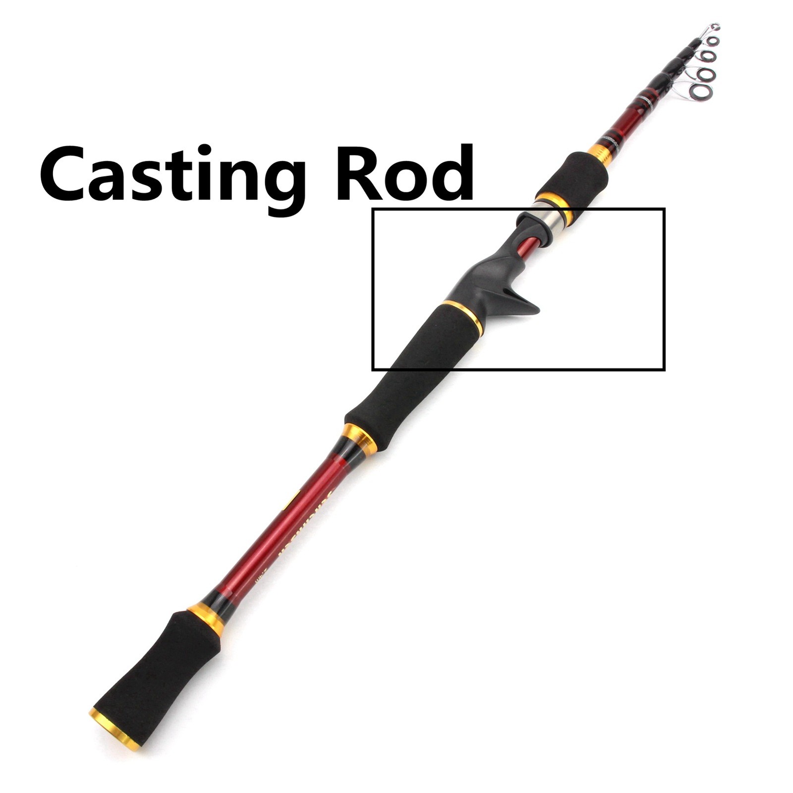 Telescopic Carbon Fiber Rod 1.8m-2.4m Lengths Portable Hard Fishing Short Pole