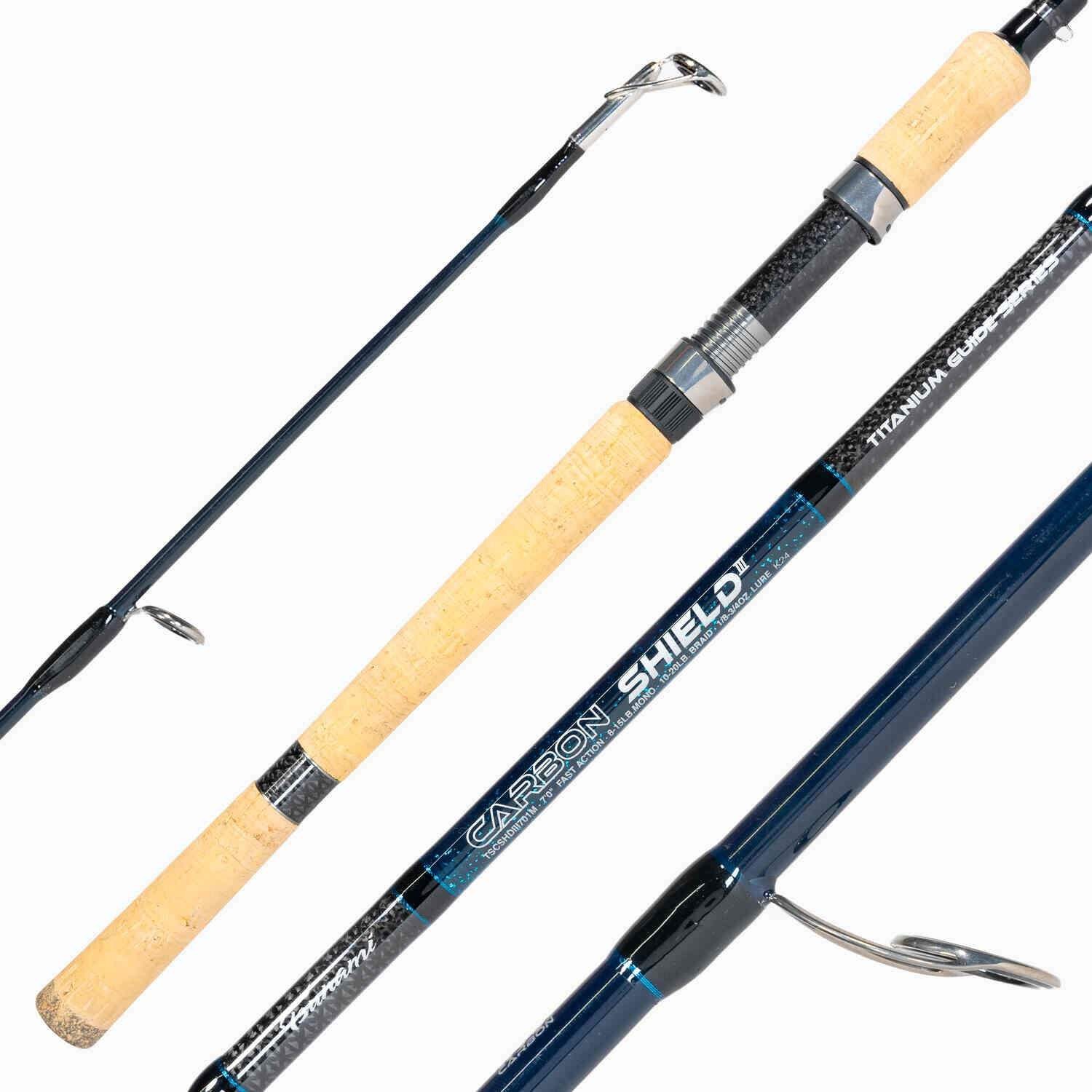 Tsunami Carbon Shield III 7’0″ Medium Heavy Spinning Rod (TSCSHDIII701MH) – Blue