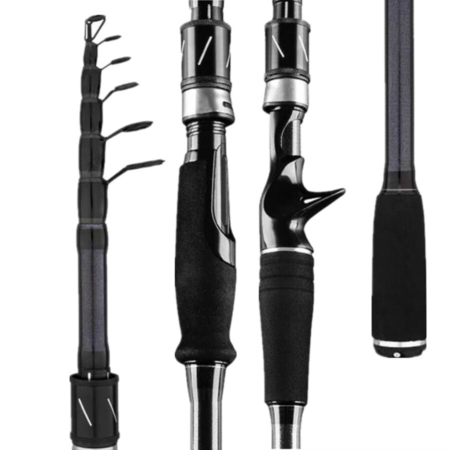 Telescopic Fishing Rod Carp Carbon Fiber Fishing Rod 1.8M-3.6M Spinning Casting